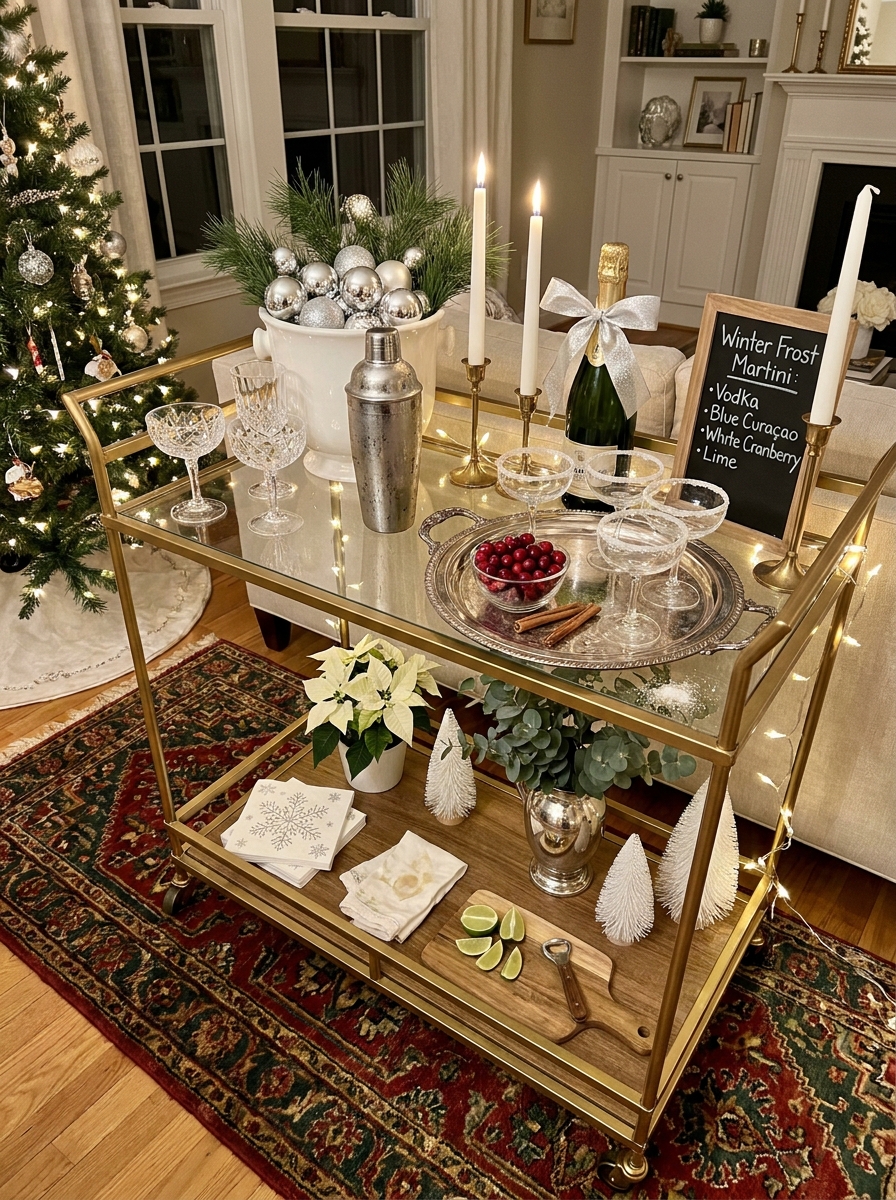 A Bar Cart That's Ready to Celebrate
