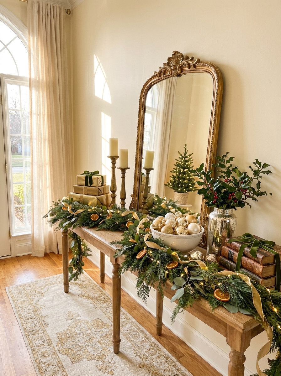A Console Table That Celebrates the Season