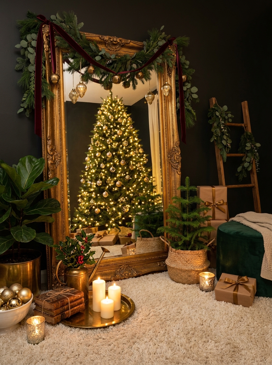 A Mirror That Doubles the Festive Glow