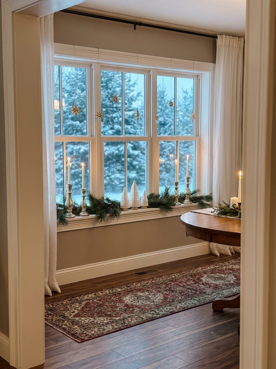 Twinkling Window Displays That Glow at Dusk