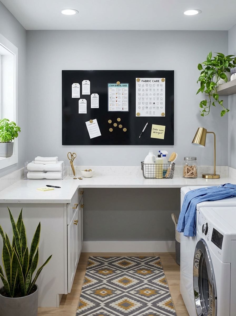 Add a Magnetic Board for Laundry Care Instructions