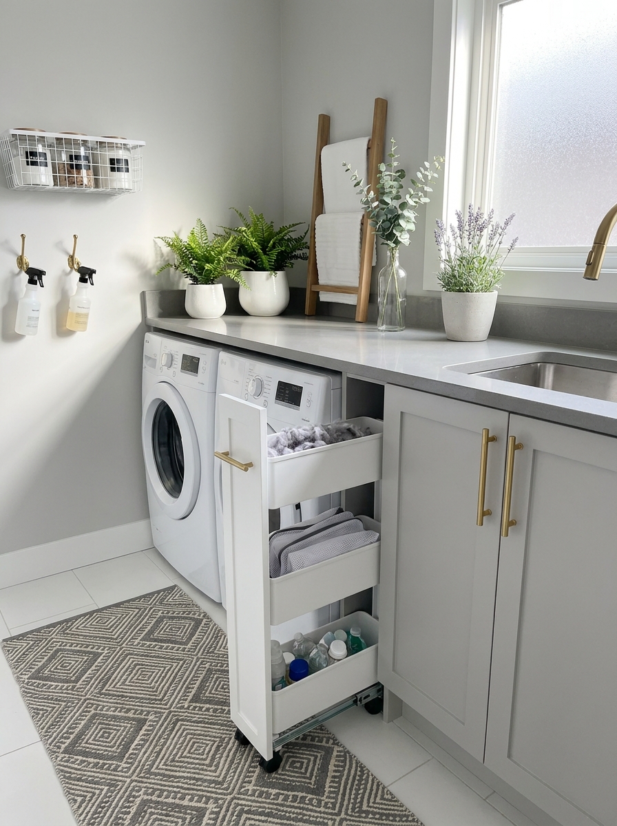 Add a Slim Trash and Recycling Station Between Appliances