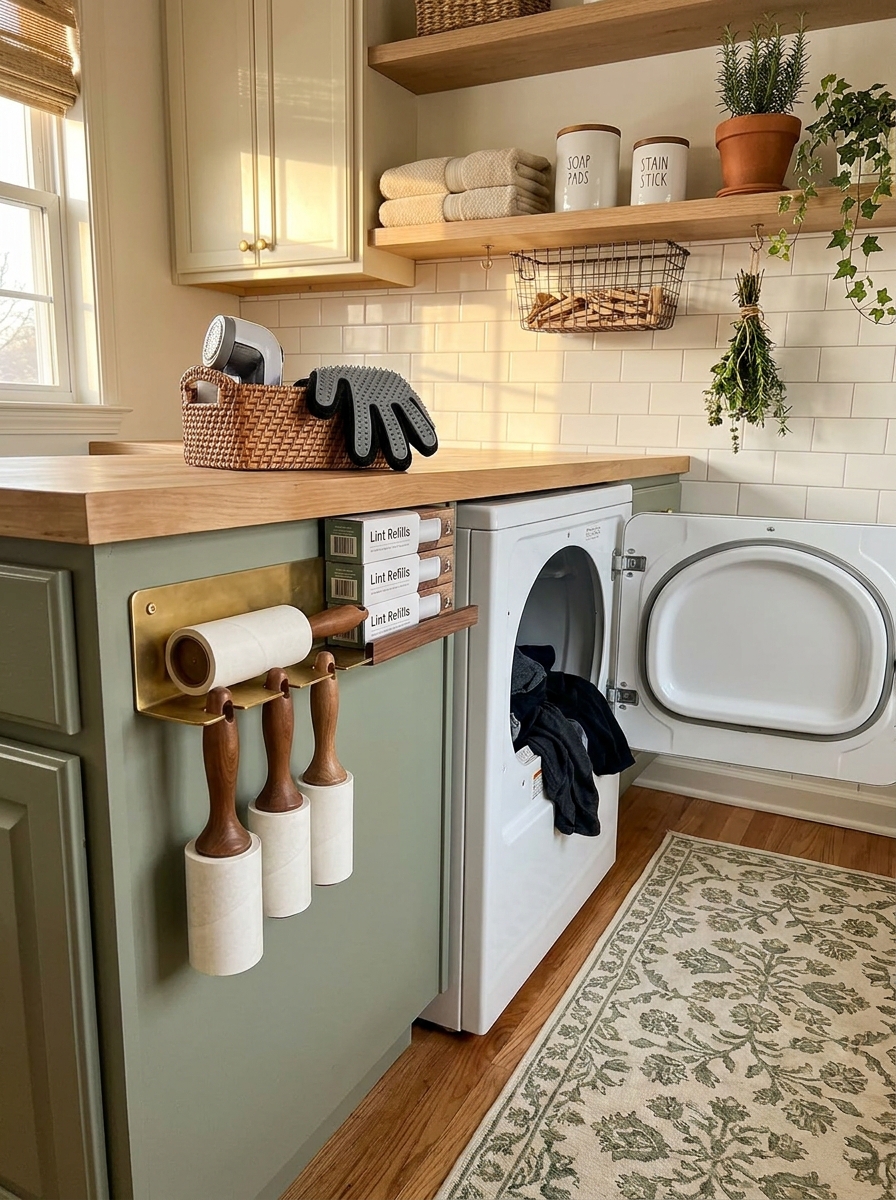 Create a Lint Roller Station with Wall-Mounted Holder
