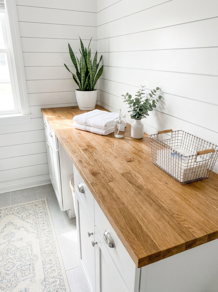Create a Folding Station with Butcher Block Countertop