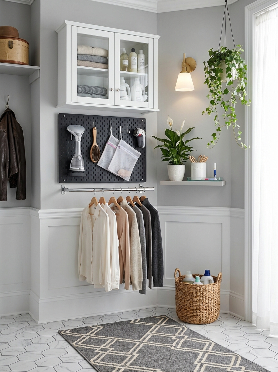Create a Specialty Garment Care Zone with Hanging Tools