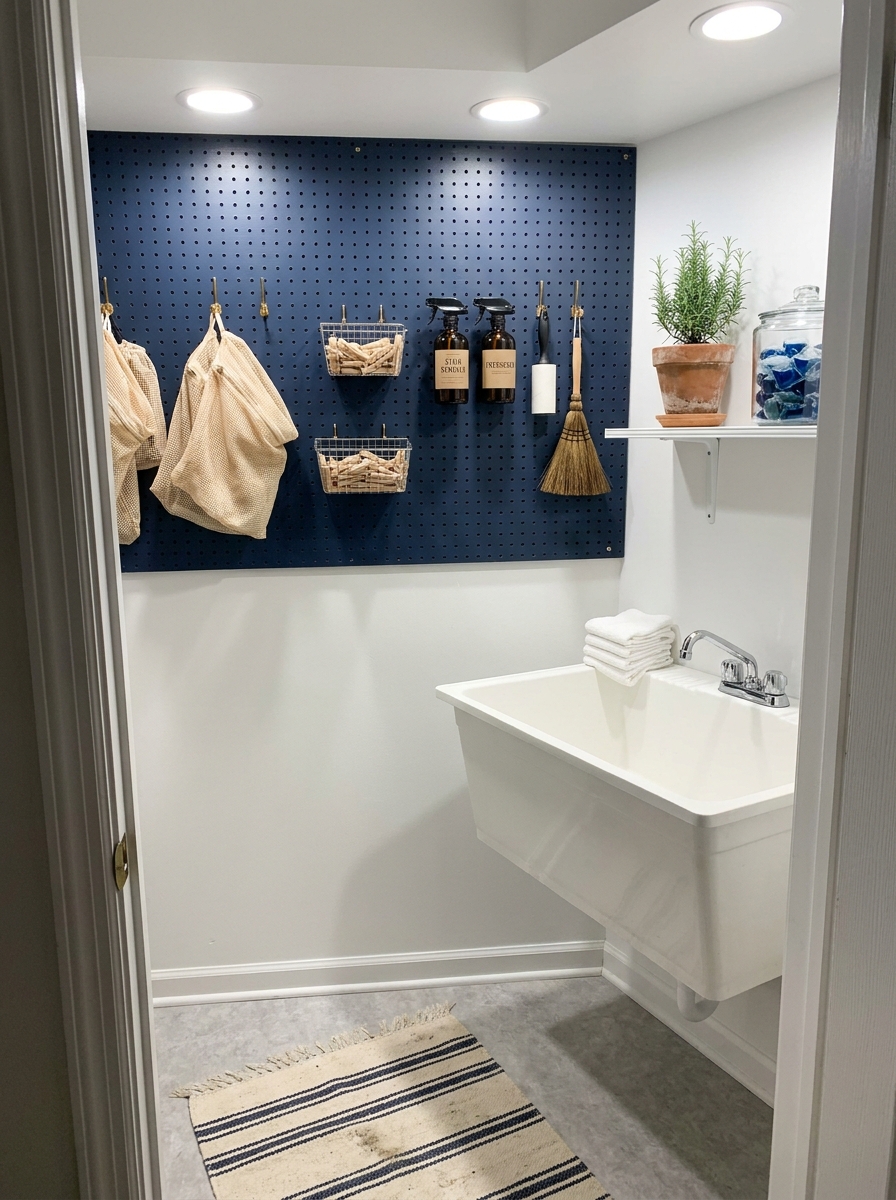 Add a Pegboard Wall for Hanging Storage