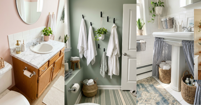 32 Genius Rental Bathroom Makeovers (No Drill Required!)