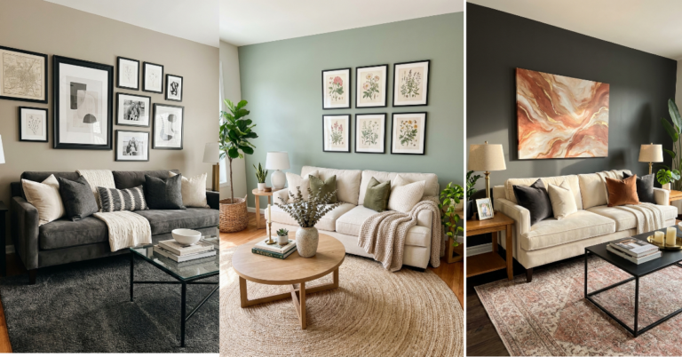 24 Gorgeous Living Room Wall Decor Ideas Above the Sofa