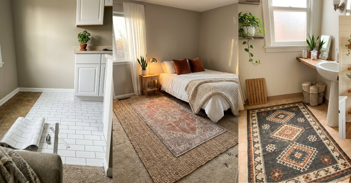 20 Genius Ways to Cover Ugly Rental Floors