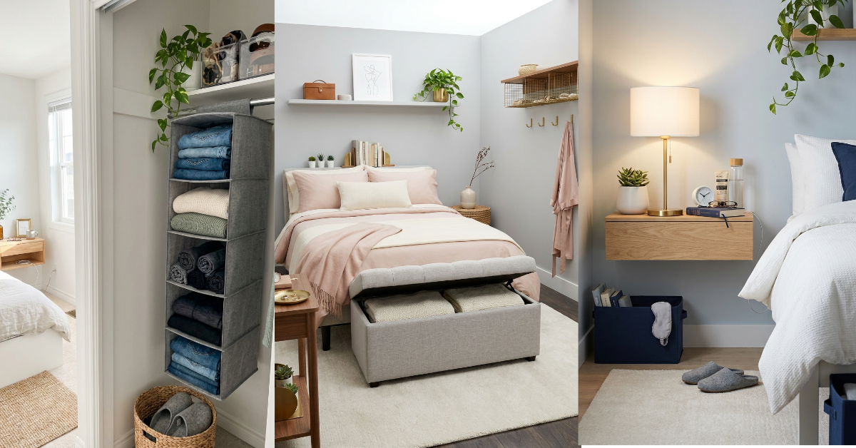 15 Dreamy Small Bedroom Storage Ideas to Beat Clutter